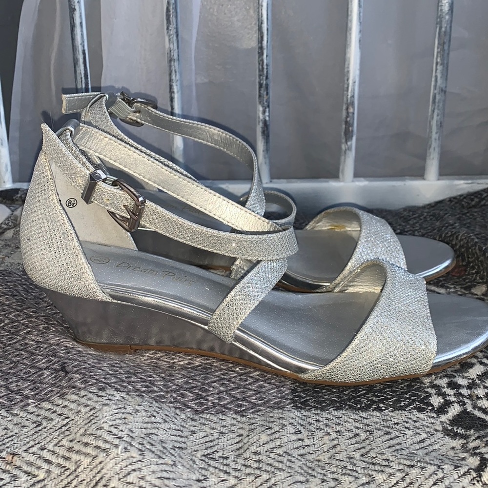 Ankle Strap Low Wedge Sandal